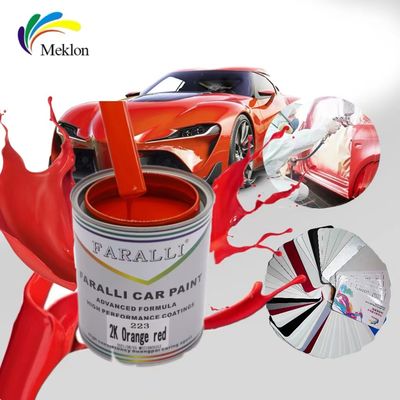 লাল রঙের গাড়ি পেইন্ট অটো মেরামতের জন্য উজ্জ্বল উপস্থাপন করে দ্রুত শুকানোর সময় মাত্র ৩০ মিনিট