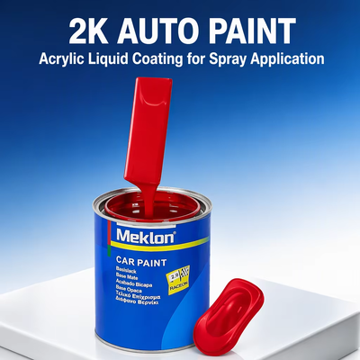 2K Red Acrylic Automotive Paint High Gloss Liquid Coating for Car Body Refinishing Repair