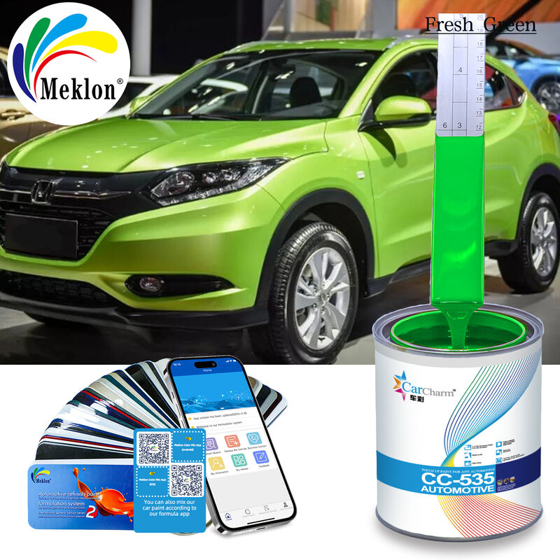 টেকসই ক্ষতিকারক উজ্জ্বল সবুজ গাড়ি পেইন্ট আবহাওয়া প্রতিরোধী প্রস্তুত মিশ্রিত গাড়ি স্প্রে পেইন্ট